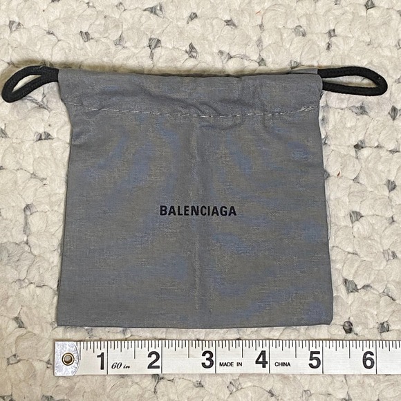 BALENCIAGA Necklace Bag Pouch NEW Logo Signed - Picture 3 of 6